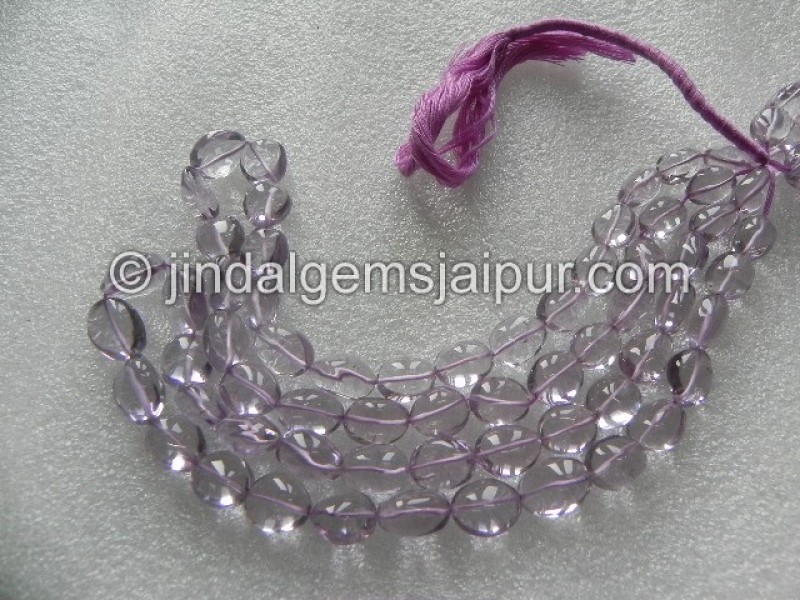 Pink Amethyst Plain Oval Nuggets Beads
